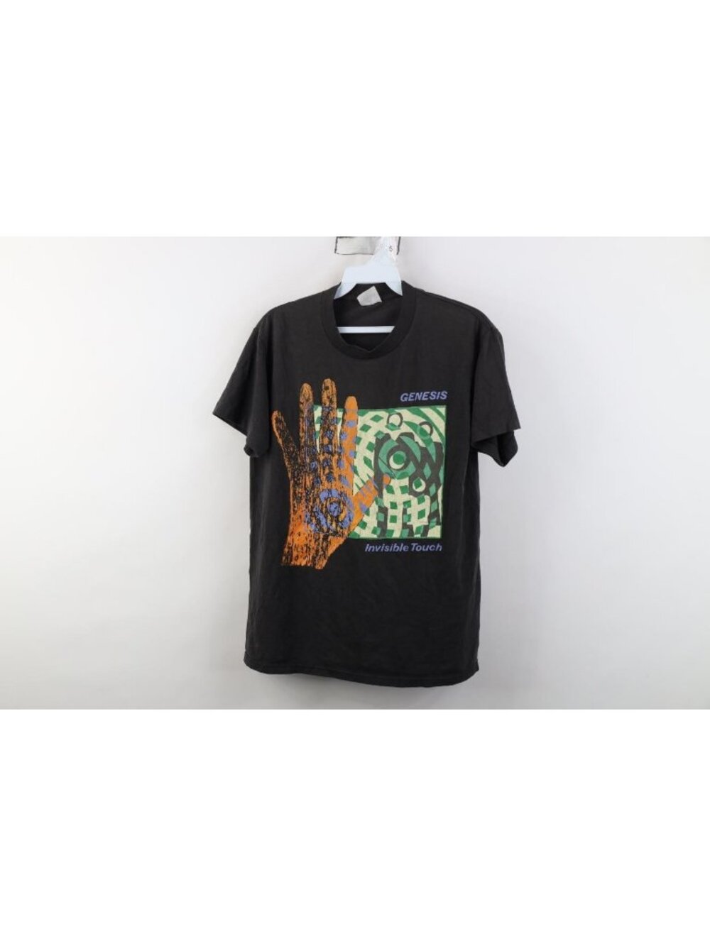 Vtg 80s Mens M 1987 Invisible Touch Tour Genesis Band T-Shirt Phil Collins USA